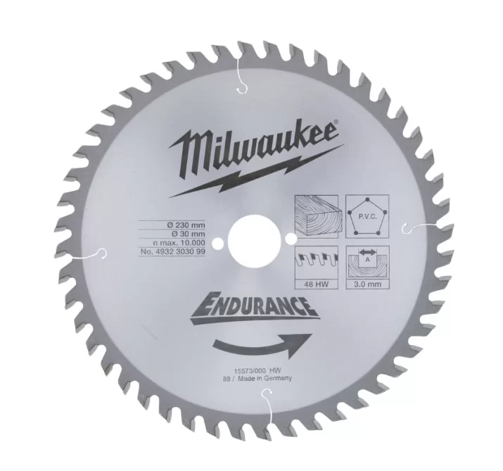 Диск пильный Milwaukee 230х30 мм 48T по дереву – №1