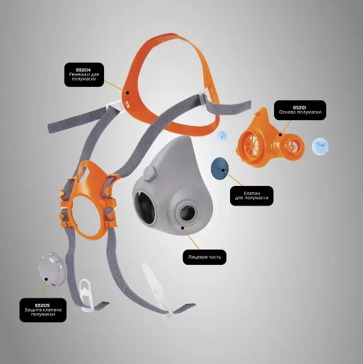 Полумаска фильтрующая Jeta Safety 6500 силиконовая, размер L – фото №2 Полумаска фильтрующая Jeta Safety 6500 силиконовая, размер L – №2