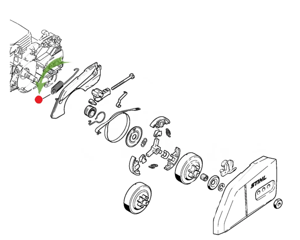 Пружина тормоза цепи Stihl для бензопил MS 180-250 – фото №1 Пружина тормоза цепи Stihl для бензопил MS 180-250 – №1