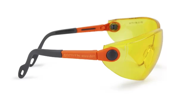 Очки защитные открытого типа Jeta Safety Pro Vsion с регулировкой дужек, янтарные №2