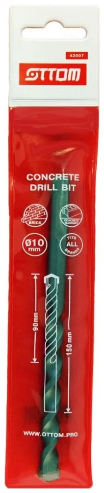 Сверло по бетону Ottom 10x150/90 мм – фото №1 Сверло по бетону Ottom 10x150/90 мм – №1