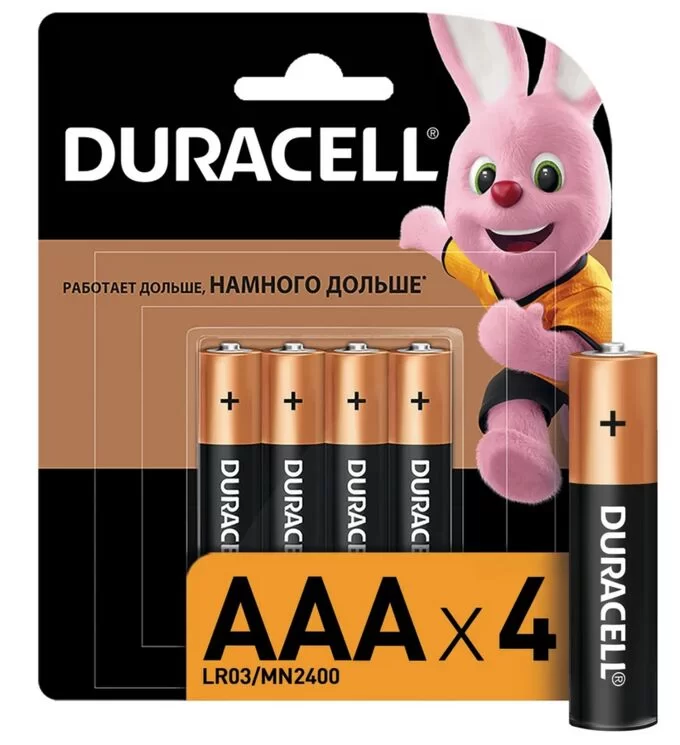 Батарейки Duracell Basic AAA LR03 CN алкалиновые (4 шт) – фото №1 Батарейки Duracell Basic AAA LR03 CN алкалиновые (4 шт) – №1