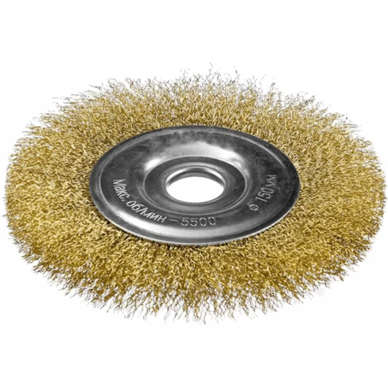Корщетка для УШМ Strong 125 мм M14 дисковая латунная – №1