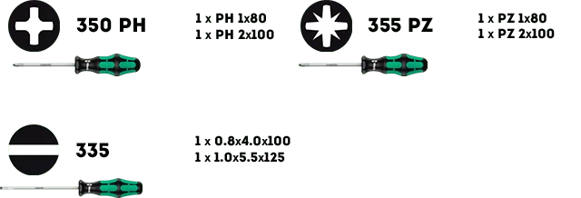 Набор отверток Wera Kraftform (6 шт) (105622) №1