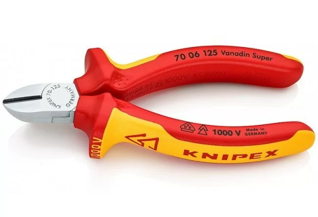 Бокорезы Knipex 125 мм VDE с диэлектрическими рукоятками (KN-7006125) – фото №1 Бокорезы Knipex 125 мм VDE с диэлектрическими рукоятками (KN-7006125) – №1
