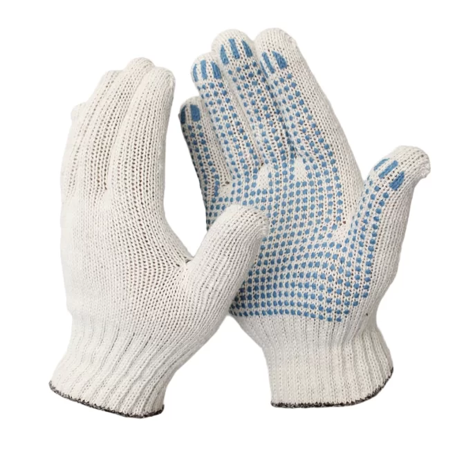 Перчатки ЛидерТекс х/б с ПВХ 7,5 класс, 6 нитей – фото №1 Перчатки ЛидерТекс х/б с ПВХ 7,5 класс, 6 нитей – №1