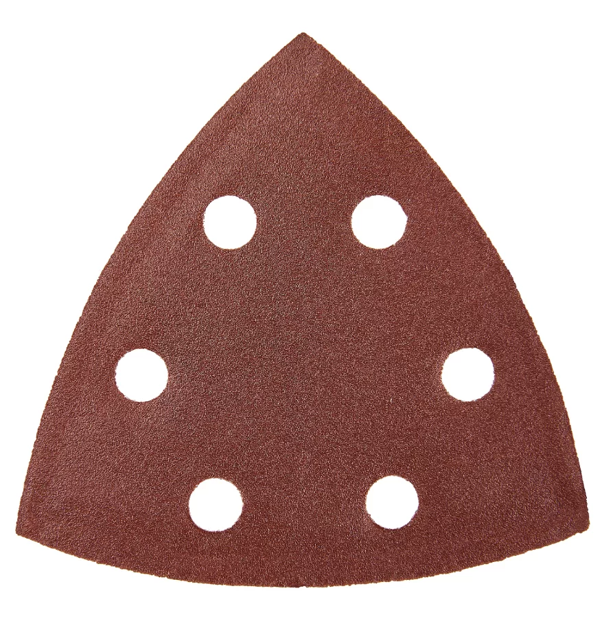 Лист шлифовальный Elitech 93х93 мм Р180, треугольный (5 шт) – фото №1 Лист шлифовальный Elitech 93х93 мм Р180, треугольный (5 шт) – №1