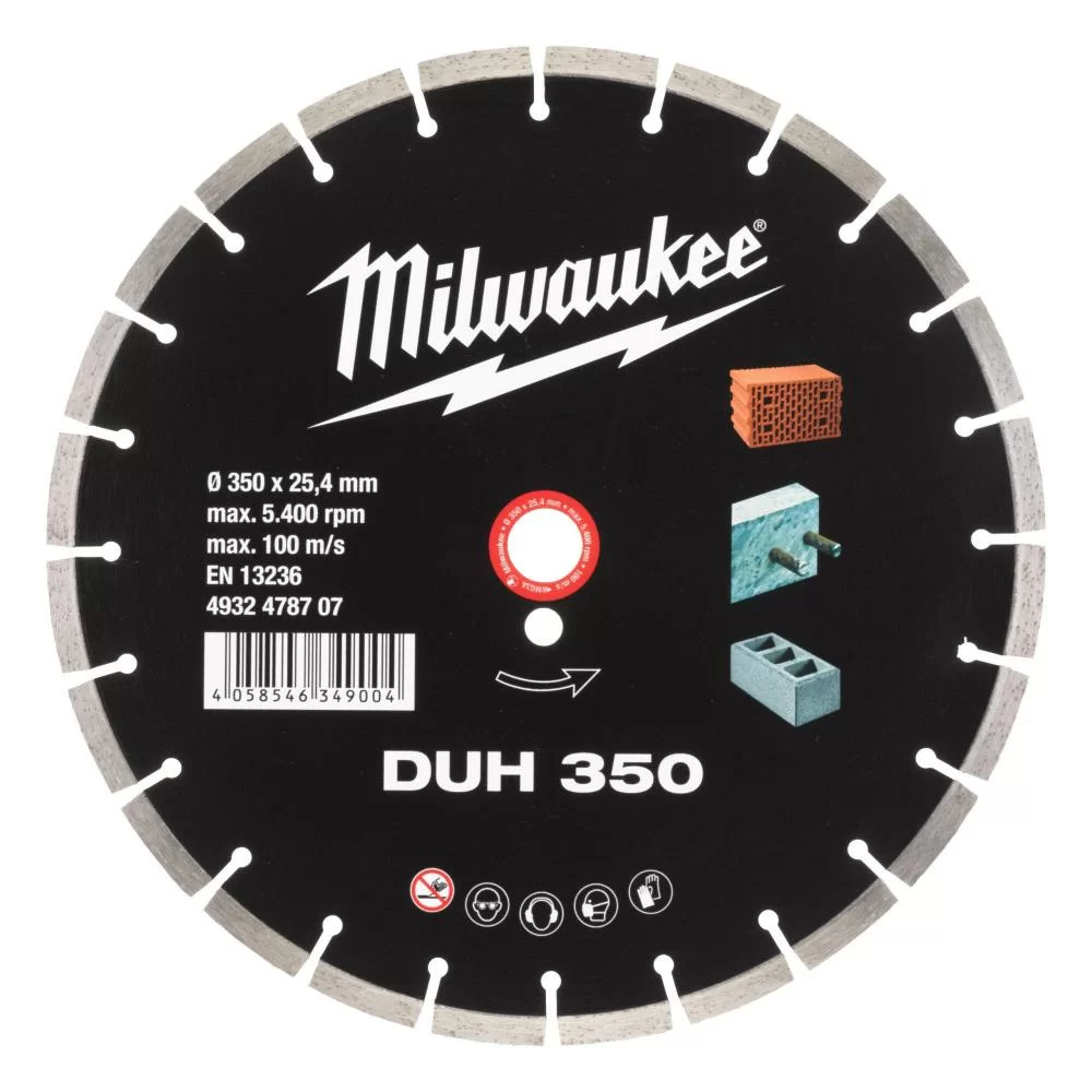 Диск алмазный Milwaukee DUH 350х25,4 мм – №1