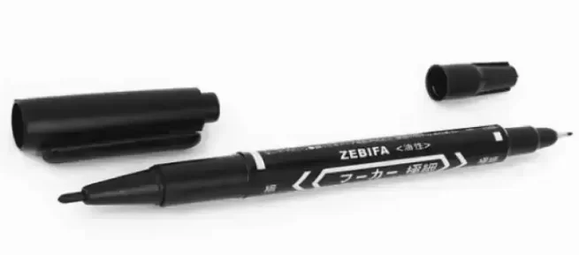 Маркер перманентный Strong 3 мм, двухсторонний, черный – фото №1 Маркер перманентный Strong 3 мм, двухсторонний, черный – №1