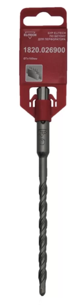 Бур SDS+ Elitech 7х160/100 мм – фото №1 Бур SDS+ Elitech 7х160/100 мм – №1