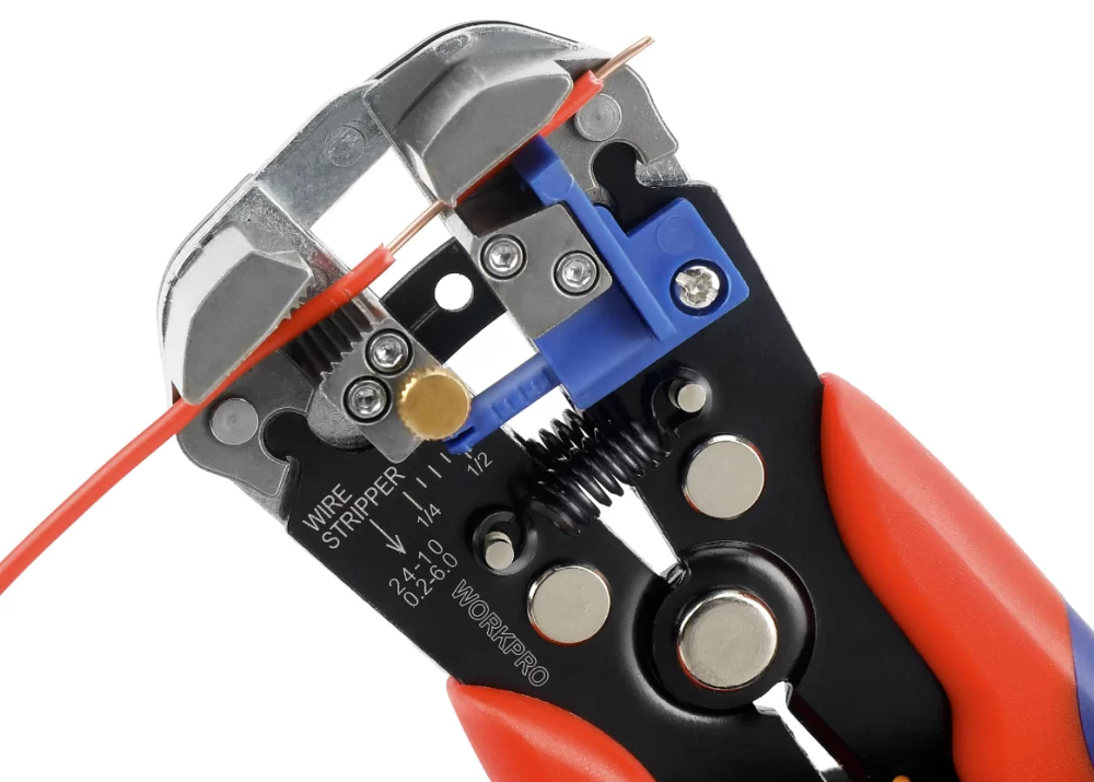 Инструмент для зачистки проводов WORKPRO автоматический 3-в-1 (WP291007) №1