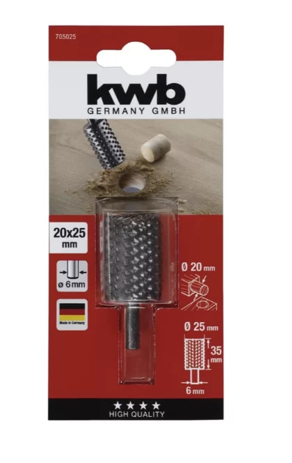 Бор-фреза по дереву KWB 20х25мм с хвостовиком 6 мм №1