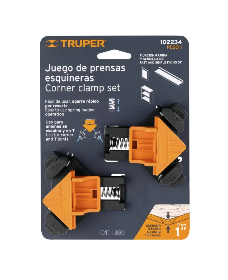 Зажим угловой Truper PESQ-1 (2 шт) №1