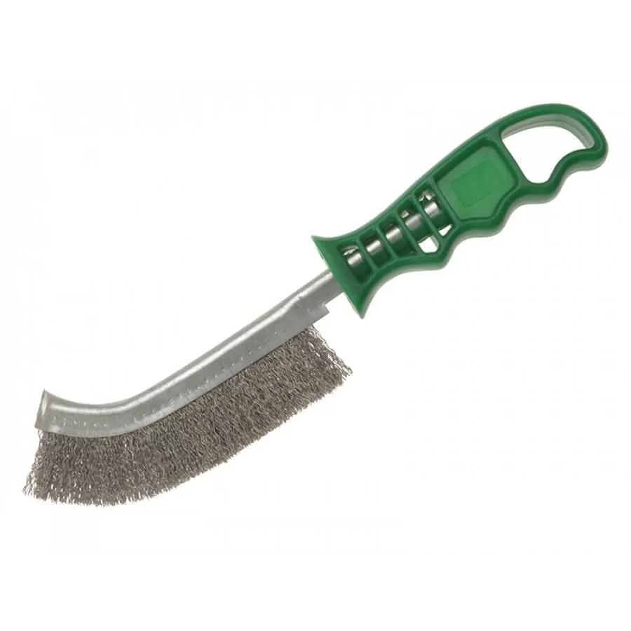 Щётка с пластиковой рукояткой ПрофОснастка Эксперт №655 нержавеющая сталь – №1