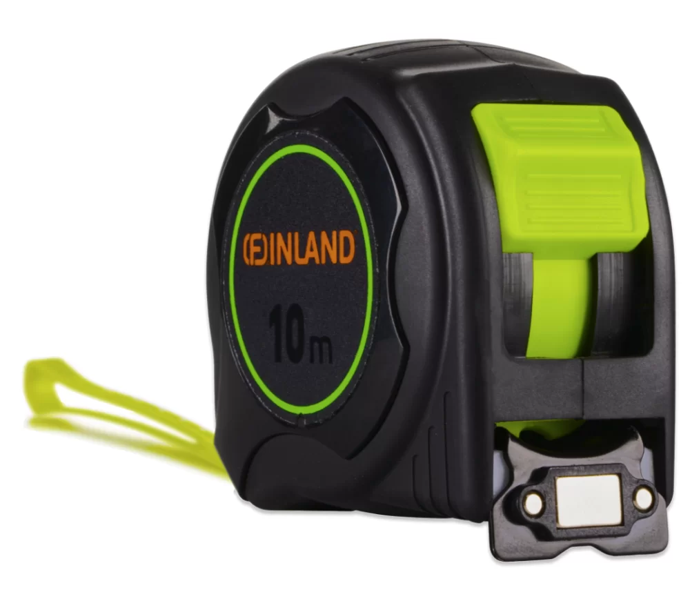 Рулетка Finland с черным полотном 10 м х 28 мм (1958) – фото №1 Рулетка Finland с черным полотном 10 м х 28 мм (1958) – №1