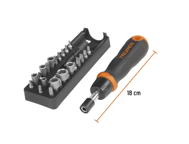 Отвертка с трещоткой и битами Truper JDM-24 (18222) – фото №1 Отвертка с трещоткой и битами Truper JDM-24 (18222) – №1