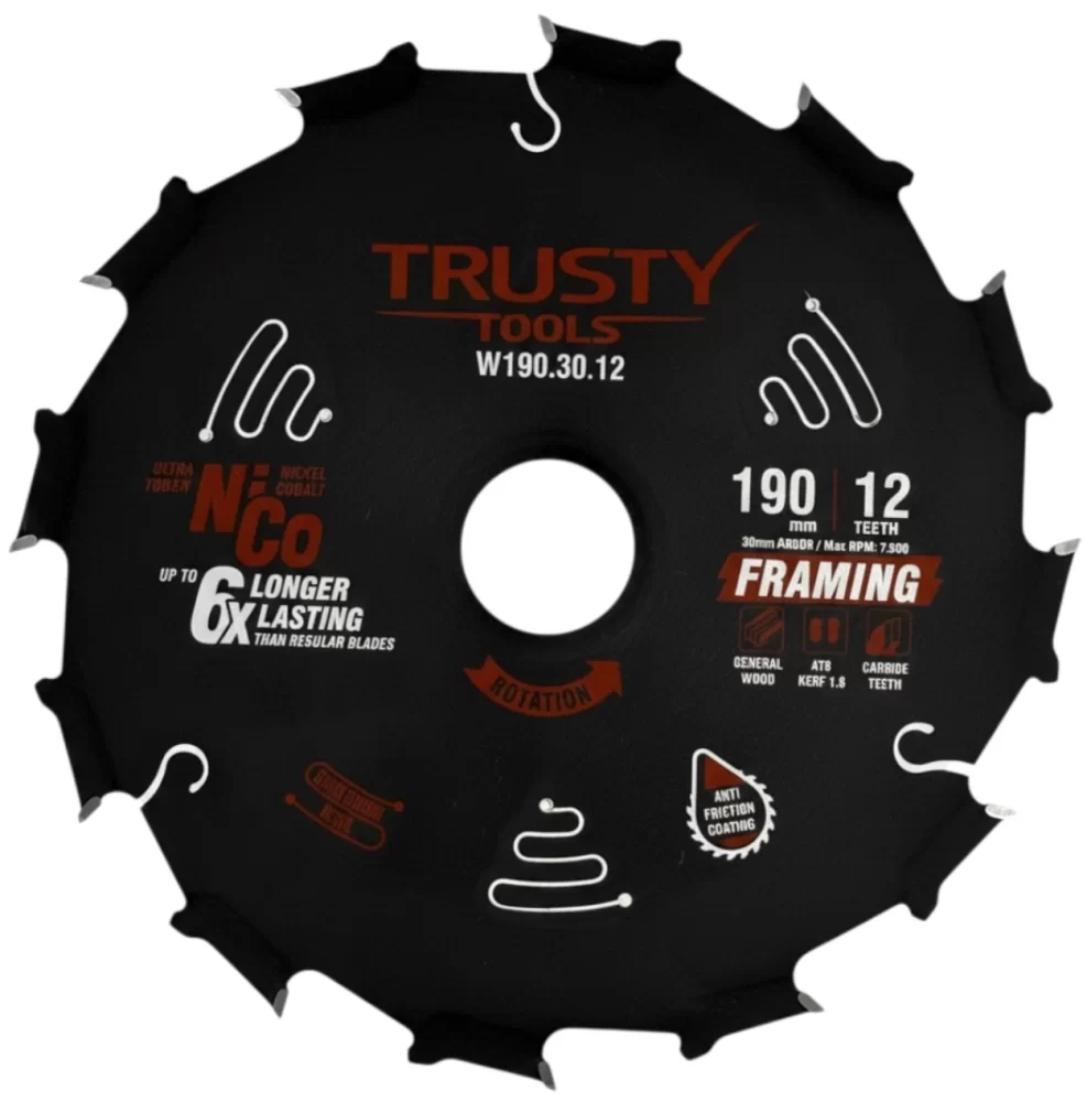 Диск пильный Trusty-Tools Framing 190х30 мм 12Т – №1