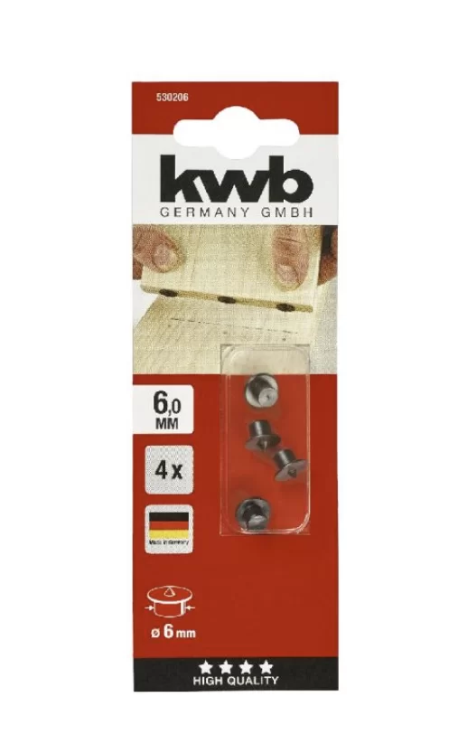 Кернер центровой для разметки шкантов KWB 6 мм (4 шт) – №1