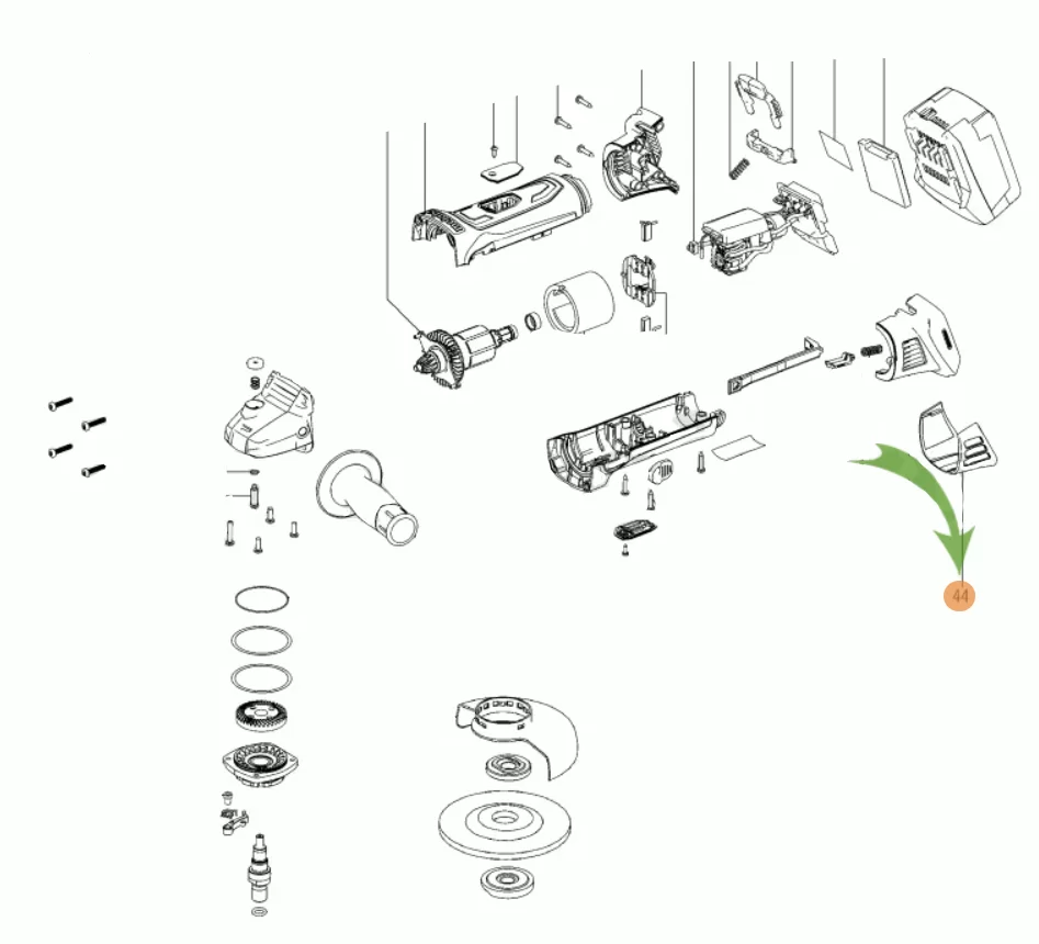 Кожух фильтра Metabo для аккумуляторных УШМ W18 LTX – №1