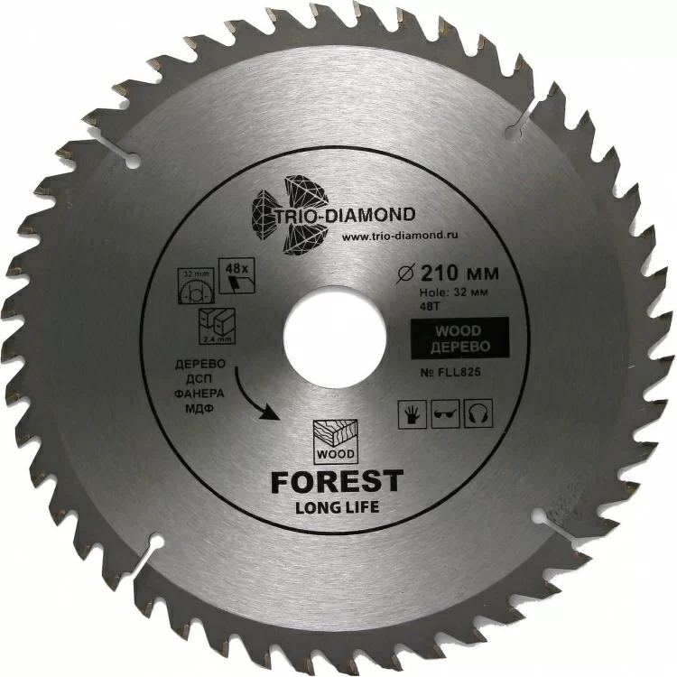 Диск пильный Trio Diamond Forest Long Life 210х32 мм 48Т – №1
