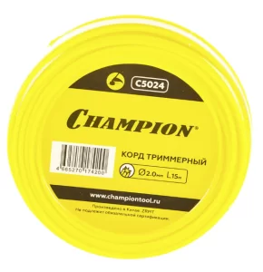 Может понадобиться Леска для триммера Champion Star 2,0 мм/15 м звезда Может пригодиться Леска для триммера Champion Star 2,0 мм/15 м звезда