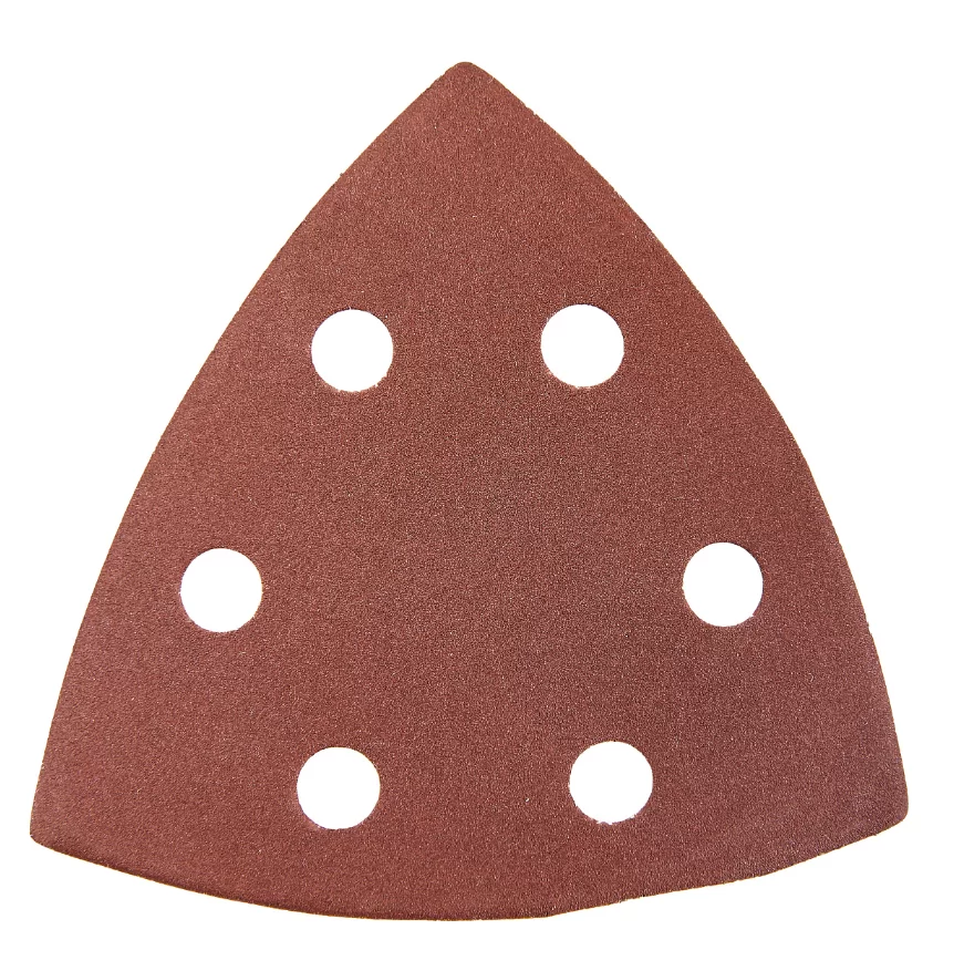 Лист шлифовальный Elitech 93х93 мм Р320, треугольный (5 шт) – фото №1 Лист шлифовальный Elitech 93х93 мм Р320, треугольный (5 шт) – №1