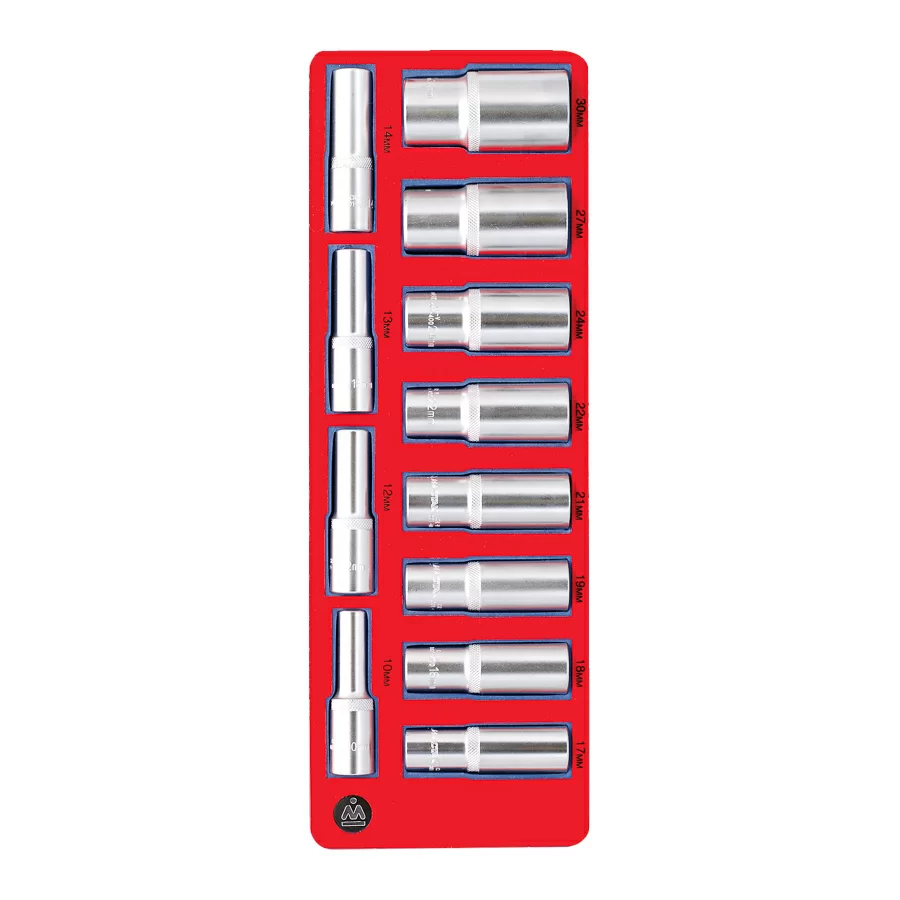 Набор торцевых головок Мастак глубоких 1/2” (12 шт) – №1