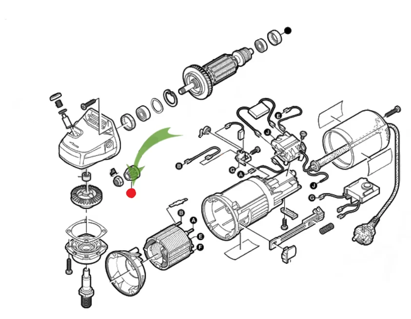 Шестерня ведущая Bosch для УШМ PWS №1