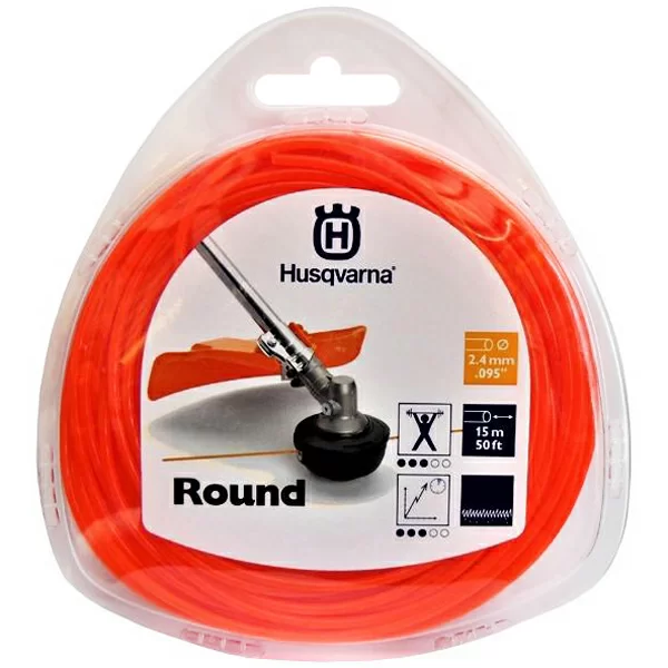 Леска для триммера Husqvarna 2,4 мм/15 м круглая – №1