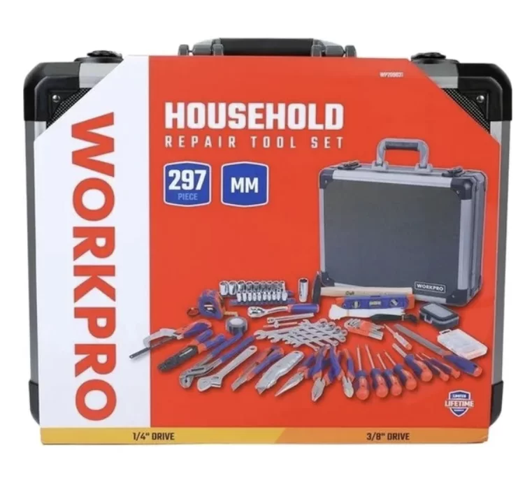 Набор инструментов WORKPRO в алюминиевом кейсе (297 шт) (WP209031) №1