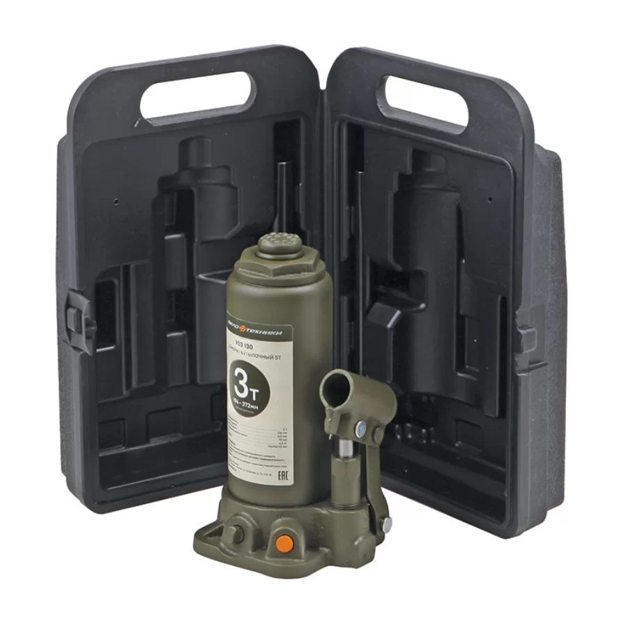 Домкрат гидравлический бутылочный Дело Техники 3т, 194-372 мм – №3