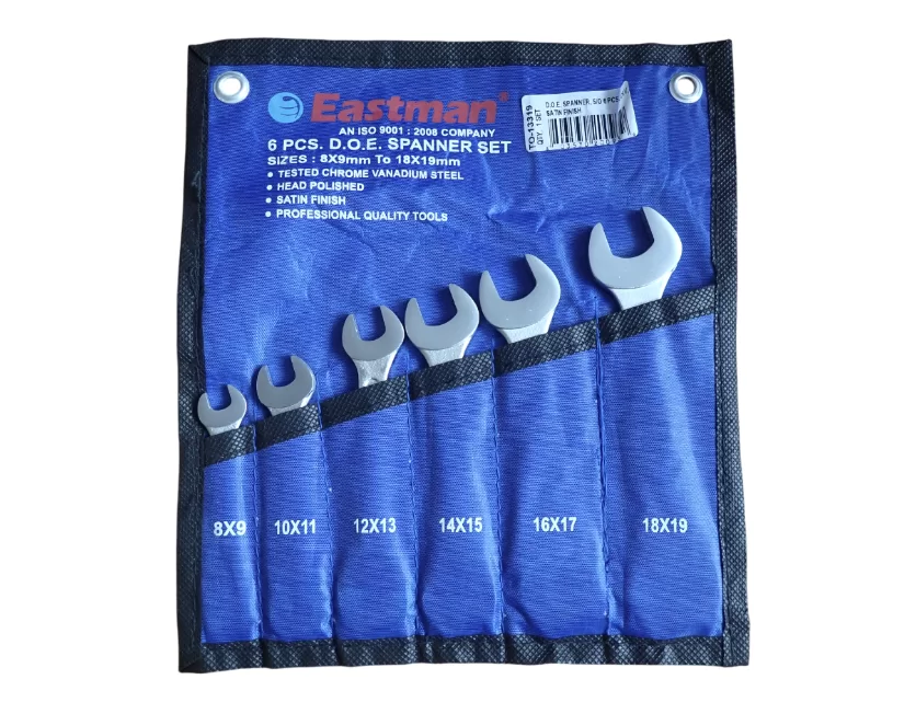Набор ключей рожковых Eastman 8-19 мм (6 шт) – фото №1 Набор ключей рожковых Eastman 8-19 мм (6 шт) – №1