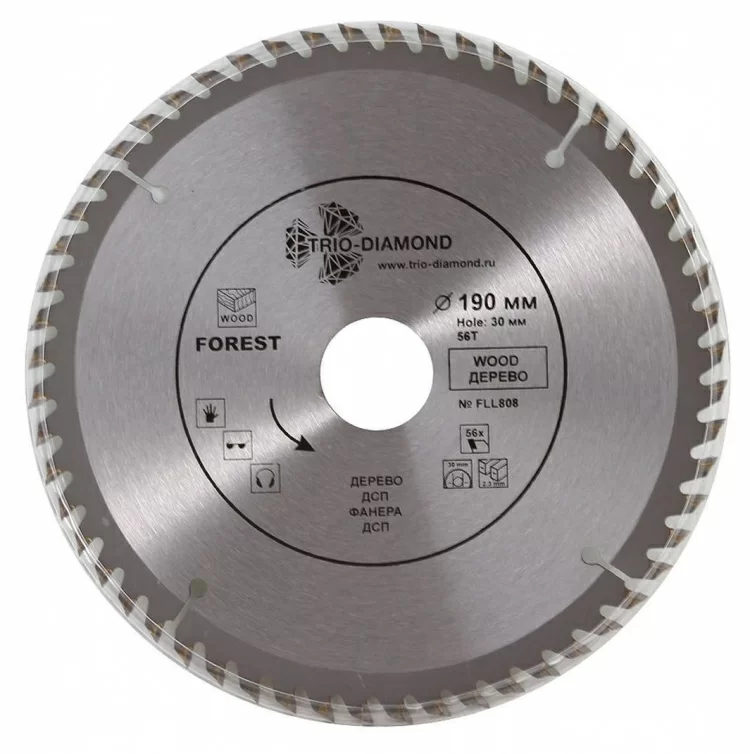 Диск пильный Trio Diamond Forest Long Life 190х30 мм 56Т – №1