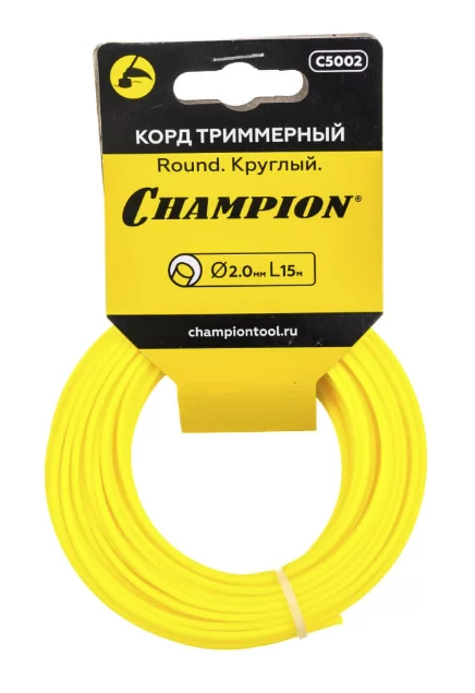 Леска для триммера Champion Round 2,0 мм/15 м круглая – фото №1 Леска для триммера Champion Round 2,0 мм/15 м круглая – №1