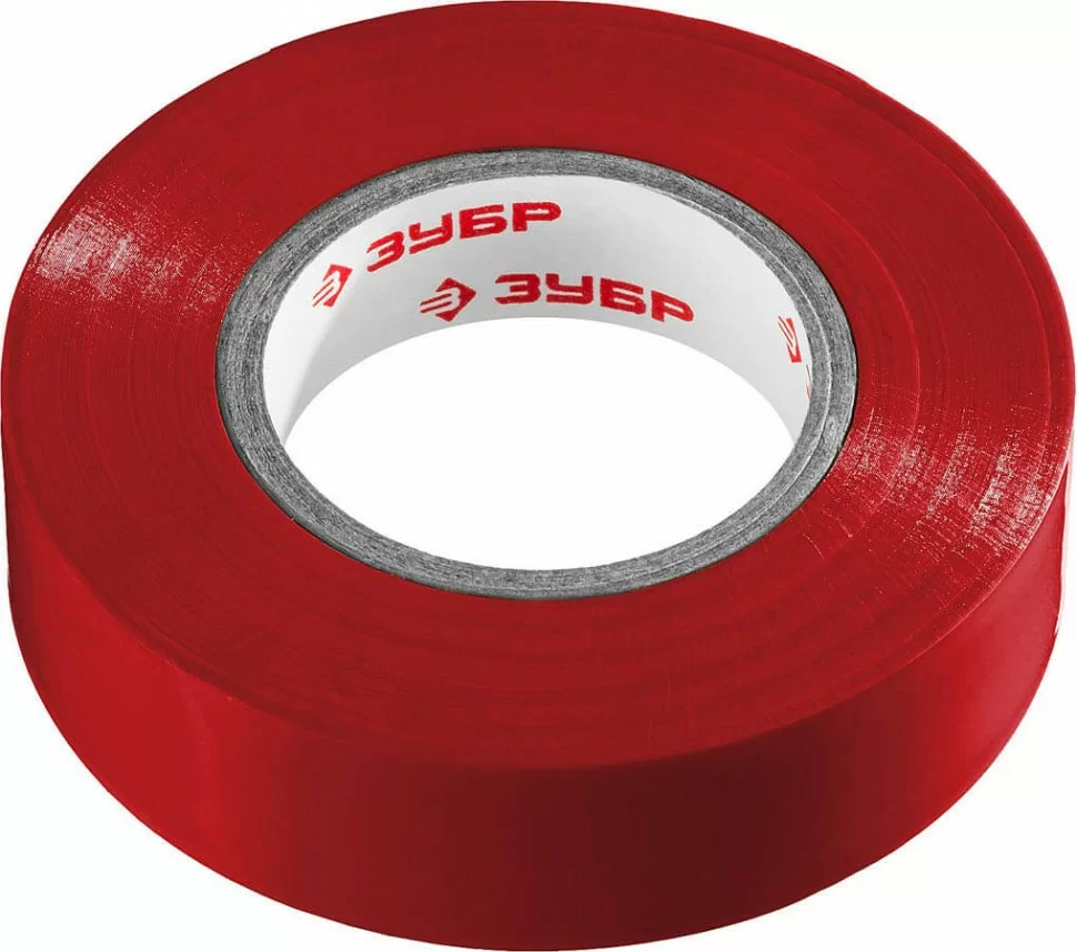 Изолента ПВХ Зубр Электрик-20 20 м х 19 мм красная – фото №1 Изолента ПВХ Зубр Электрик-20 20 м х 19 мм красная – №1