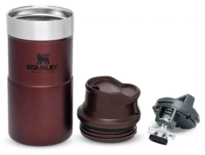 Термокружка Stanley Classic Trigger Action One Hand 0,25 л бордовая №1