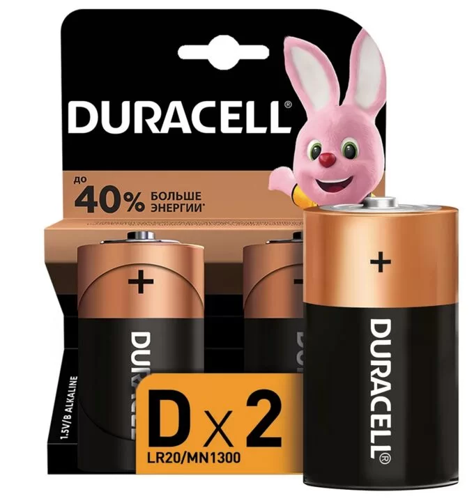 Батарейки Duracell Basic D LR20 алкалиновые (2 шт) – фото №1 Батарейки Duracell Basic D LR20 алкалиновые (2 шт) – №1