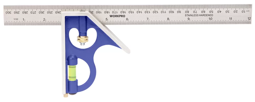Угольник алюминиевый WORKPRO 300 мм с уровнем (WP264002) – фото №1 Угольник алюминиевый WORKPRO 300 мм с уровнем (WP264002) – №1
