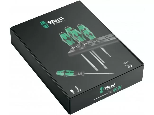 Набор отверток Wera Kraftform со стержнями SlipStop (6 шт) (10565) №1