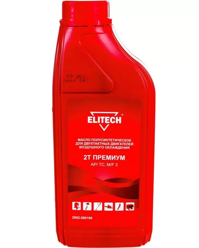 Масло для 2-х тактного двигателя Elitech 1 л полусинтетическое – №1