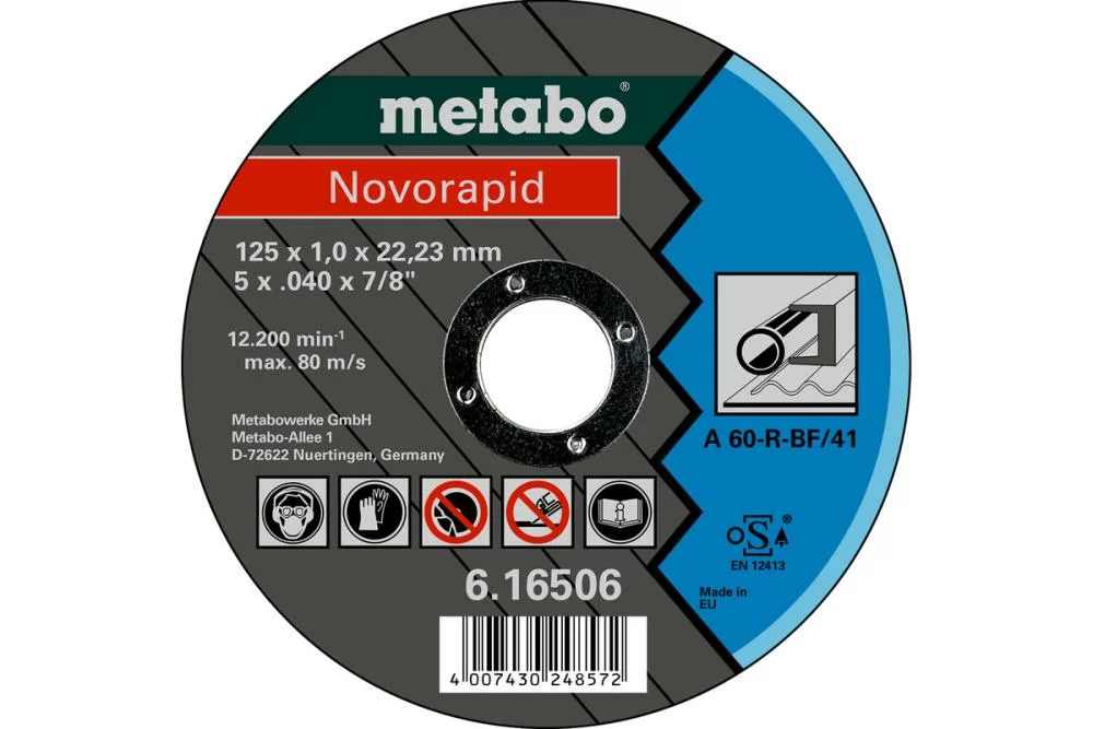 Диск по металлу Metabo Novorapid 125x1,0x22,23 – №1