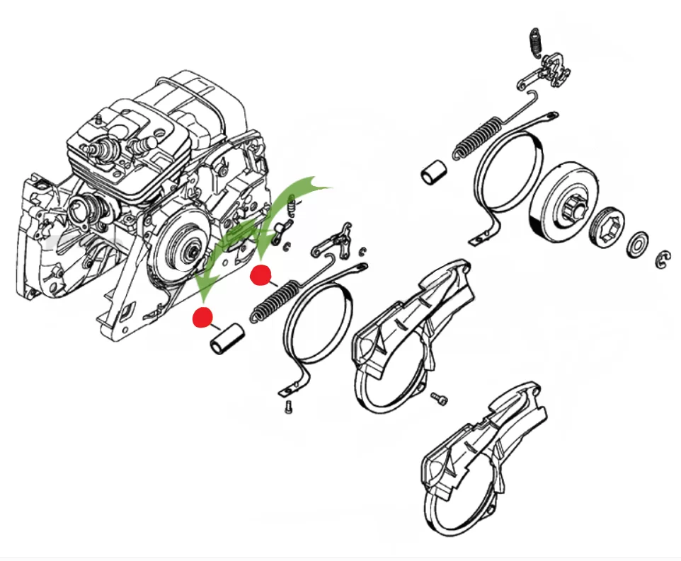 Пружина тормоза цепи Stihl для бензопил MS 361/ 362 – №1