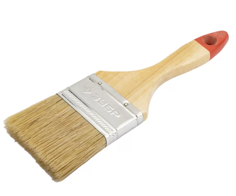 Кисть малярная Зубр Универсал 63 мм плоская с деревянной ручкой – №1
