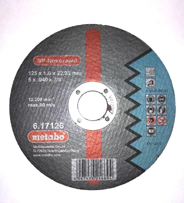 Диск по металлу Metabo SP-Novorapid 125х1,0x22,23 – №1