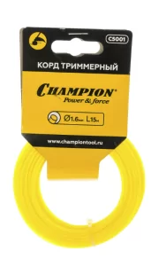 Может пригодиться Леска для триммера Champion Round 1,6 мм/15 м круглая