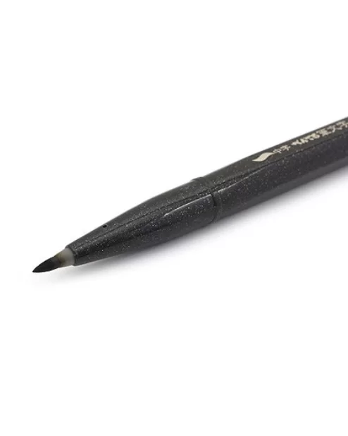 Фломастер-кисть для каллиграфии Pentel Brush Sing Pen Medium 0,3-5 мм, черный №1