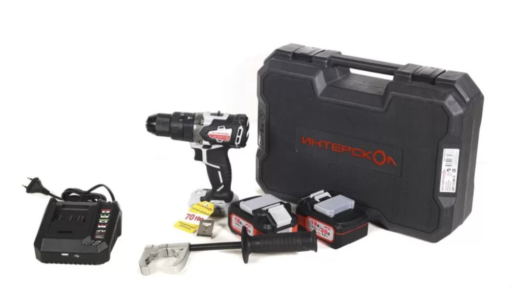 Аккумуляторная ударная дрель-шуруповерт Интерскол ДАУ-18/36В 70 АПИ (2х2,0 Ач) №2