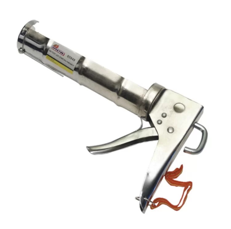 Пистолет для герметика Практик 9" хромированный, полукорпусный (65949) – №1