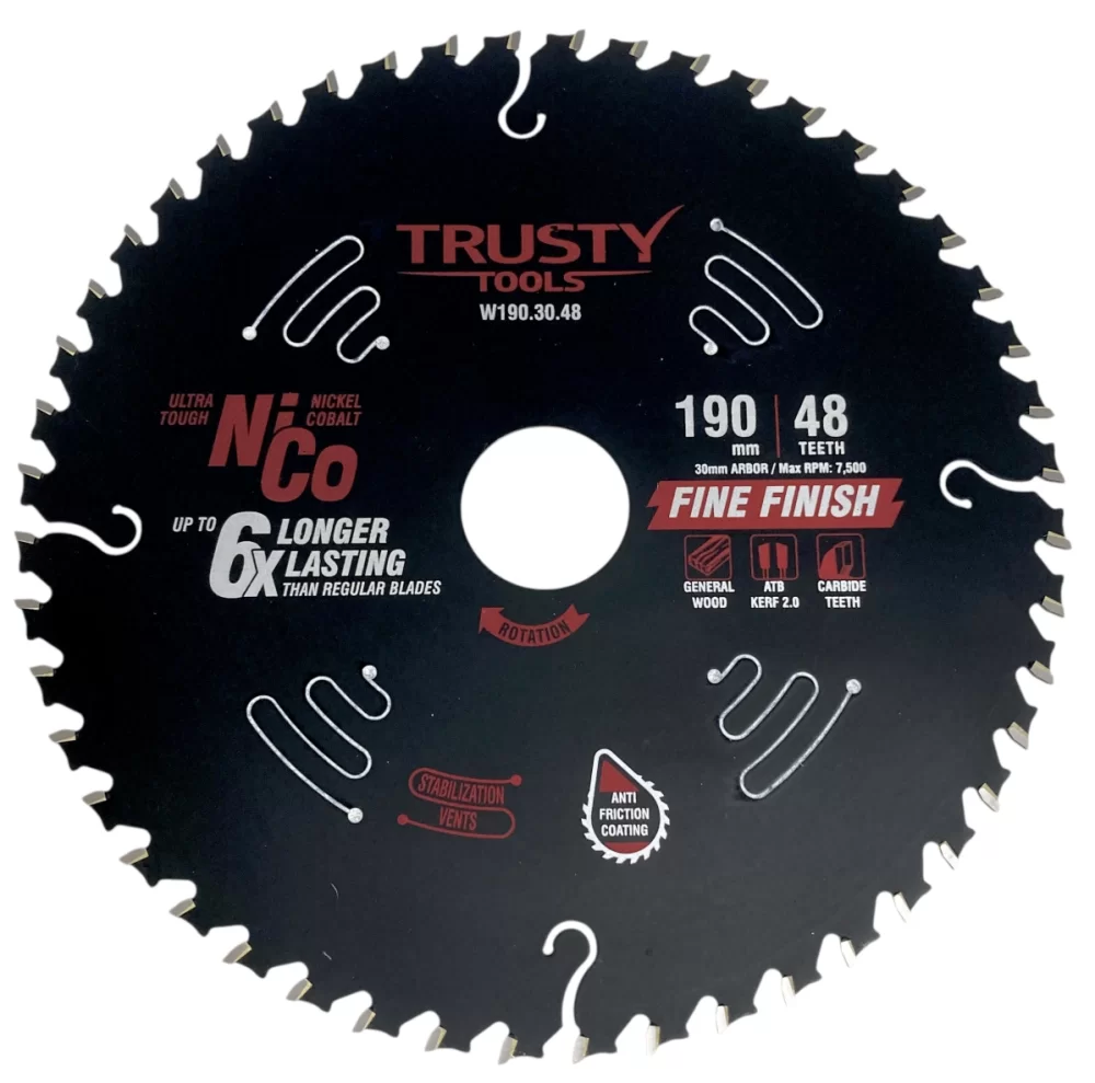 Диск пильный Trusty-Tools Fine Finish 190х30 мм 48Т – фото №1 Диск пильный Trusty-Tools Fine Finish 190х30 мм 48Т – №1