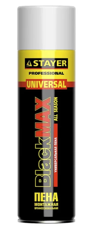 Пена монтажная Stayer BlackMax 500 мл – фото №1 Пена монтажная Stayer BlackMax 500 мл – №1